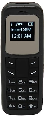 Mini Telefono Cellulare Bluetooth, Compatto 2G GSM Senza Blocco, Telefono Musicale per Viaggio e Backup, ABS 0.66 Pollici 350mAh con Gancio Auricolare, Supporto Nano SIM
