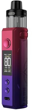 VOO'POO Kit Drag X2 Vape 80W 18650 batterie (batterie exclue) 5ML PnP X Pod cartouche PnP X bobine DTL vaporisateur Original (Modem rouge) - No Nicotine