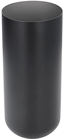 LKPOMI Schwarze Blumenvase aus Metall, 22,9 cm Hoch, Dekorative Vase aus Edelstahl, Moderner Zylinder, Blumenarrangement, Topf für Büro, Zuhause, Hotel