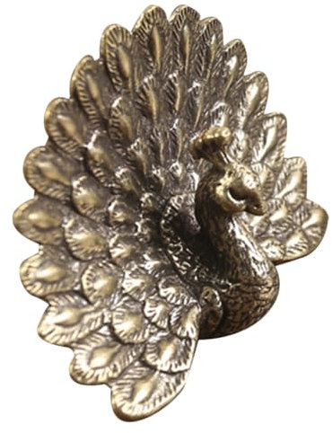 Messingornamente Winziges Pfauenornament Pfauenskulptur Figuren und Statuen Pfauenstatue Pfauendekorationen Chinesische Neujahrsdekoration Tierbüro-Schreibtisch