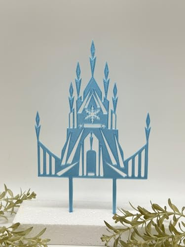 Schloss Cake Topper Geburtstag Torten Stecker farbe blau 15cm