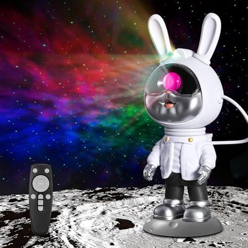Astronaut Galaxy Projector Starry Night Light Projector with Remote Control and 360° Adjustable Ceiling Projector Lamp, Bedroom Decor Aesthetics, Gift for Kids & Adults