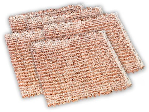 Oppaha - Estropajo para acero inoxidable - Elimina las grietas y el pulido sin rayar - Fibra de cobre 5 unidades