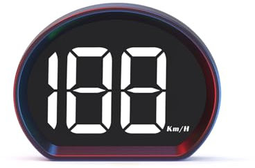 Mulcort Head up Display Auto Car HUD, KMH Head-Up-Display für Autos, Universal GPS Mini Digital Tachometer, Plug-and-Play, zerstörungsfreie Installation, 3-Zoll-Großbildschirm Weiß