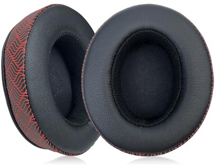 Nullmini Ersatz-Ohrpolster für HyperX Cloud 1/I/2/II/3/III/Pro/Core/Alpha/Alpha S/Flight/Stinger/CloudX/Silver Kopfhörer, Kühlgel, Ohrenschützer, Headset-Hülle, Ohrpolster (Leather)