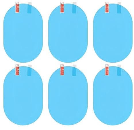 RAMGLYO Film de Protection Rétroviseur, Film Anti-Pluie et Anti-Buée pour Voiture, Imperméable et Anti-Reflet pour Fenêtres Latérales et Rétroviseurs Universels (15×10 cm)