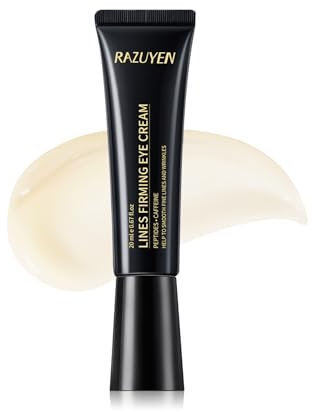 RAZUYEN Augencreme gegen Falten und Augenringe, Caffeine Eye Cream mit Peptide & Hyaluronsäure, Augenpflege Damen für morgens und abends, 20ml