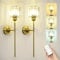 JACKYLED Wireless Wall Lights with Remote and Timer, 5400mAh Large Battery Operated, 3 Colour Temperatures 3000K/4500K/6000K, Dimmable LED Wall Lights, No Wires Magnetic Installation, 2-Pack