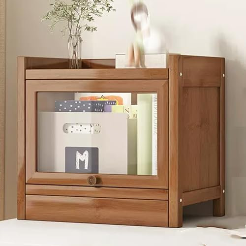 GLMGBP 3-Level Clear Acrylic Display Case, Acrylic Display Boxes, Dustproof Storage Organizer Showcase, for Collection Bricks Blocks Toys Models Minifigures Building (Color : Brown, Size : 40 * 33