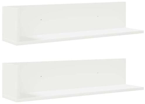 vidaXL Wandregale 2 STK. Weiß 75x16,5x16,5 cm Holzwerkstoff