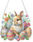Starnearby Türkranz Ostern DIY Diamond Painting Ostern Anhänger Diamant Painting Fensterbilder Ostereier zum Aufhängen Diamant Malerei Basteln Ostern Kinder (Ostereierhase)