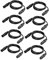 Vaguelly 8 Pack Wires 3 Pin Stage Lighting Cable Moving Light Cable for Sound System Stage