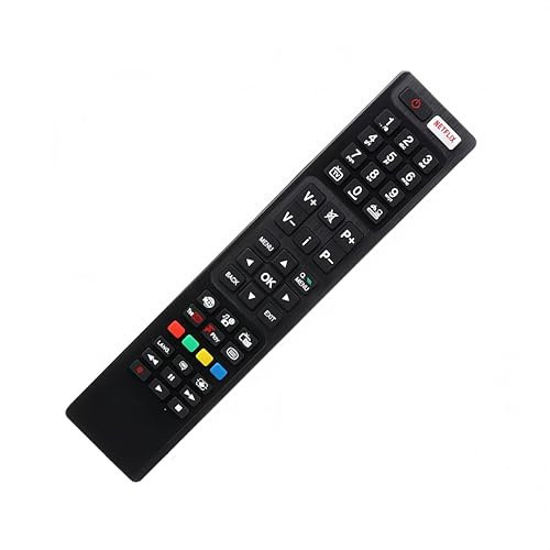1 Pcs RC4848F TV Remote Control Replacement for Hitachi/Polaroid/Bush, Includes 3 Shortcut Buttons, No Setup Required, TV Remote Control Compatible with Telefunken, Luxor, Digihome, Logik Smart TVs