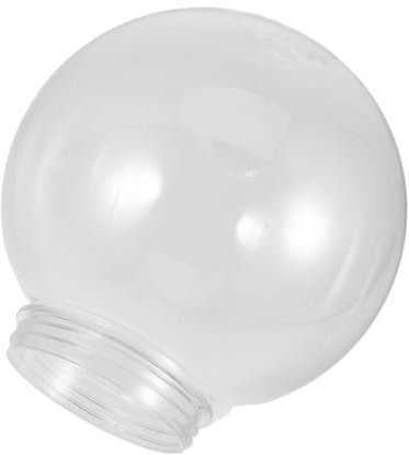 INOOMP Acrylic Globe Lamp Shade for Outdoor Lighting Round Replacement Light Fixture Weather-Resistant 1-Piece Design for Garden and Patio Use