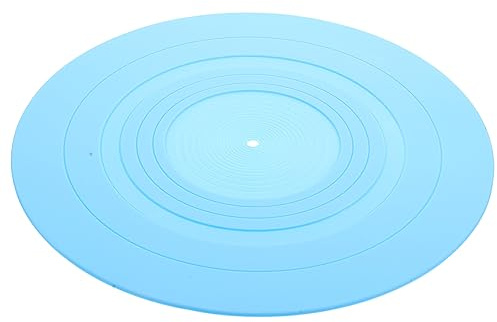 Vinyl Schallplattenpad aus Silikon, Blaue Antistatik Matte | Turntable und Vinyl Record, Schützende Auflage, Stabilisiert die Platte, Dj Zubehör