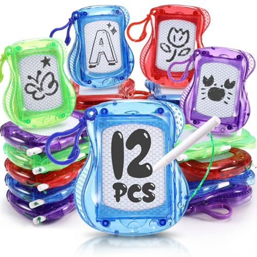 Mitgebsel Kindergeburtstag 4 5 6 7 8 9 Jahre, 12 Stück Mini Maltafel Zaubertafel Give Aways Kindergeburtstag Gastgeschenke Kleine Geschenke für Kinder Ostern Geschenke Mädchen Jungen 3-12 Jahre
