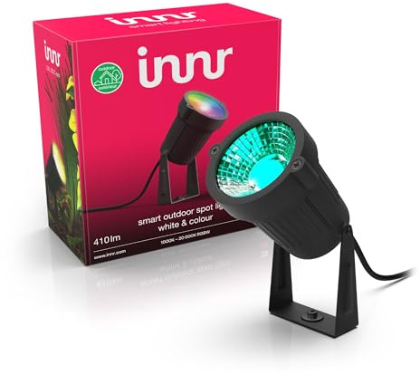 Innr Smart Gartenstrahler Erweiterung, White & Color, 1-er Pack | RGBW LED Außenstrahler, IP65 wasserfest, nur als Erweiterung für OSL 232 C Basisset