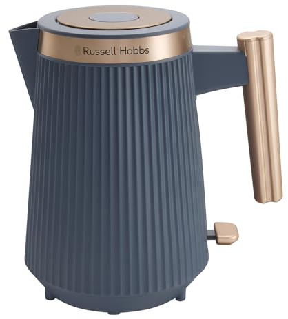 Russell Hobbs Kettle, Brontë Navy 1.7L Stylish Matte & Champagne Design 3000W