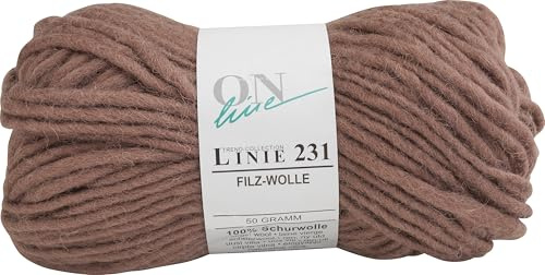 ONline Linie 231 Filzwolle 28 - hellbraun
