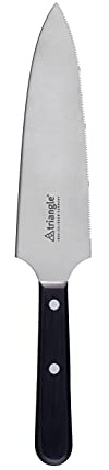 triangle Tortenmesser gezahnt 18 cm - Kuchenmesser & Tortenheber | Doppelseitige Klinge (gezahnt + glatt), handgeschärft, Edelstahl DIN 1.4021 – Made in Solingen