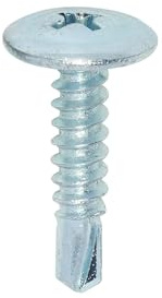 TIMco 00019WHSD BZP PH2 Philips Wafer Head Self-Drilling Screw 4.2 x 19 - Zinc (Box of 1000)