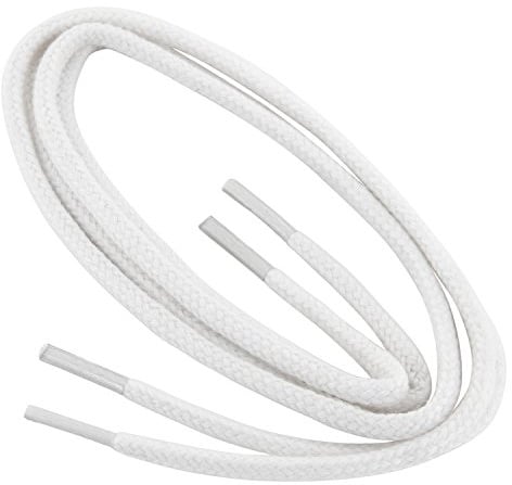 1 Paar Collonil Schnürsenkel Kordel - rund - dick - Ø 3 mm und Längen (120 cm, weiss)