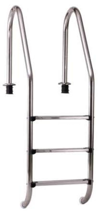 Unbekannt Edelstahl Tiefbecken - Leiter Weitholm für Becken mit 1,20 m Tiefe (L6)