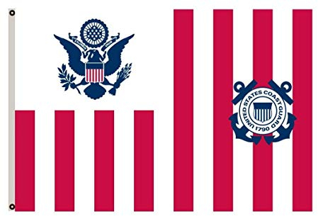 Fyon Maritimes Banner Ensign of the Coast Guard Flagge, 90 x 150 cm