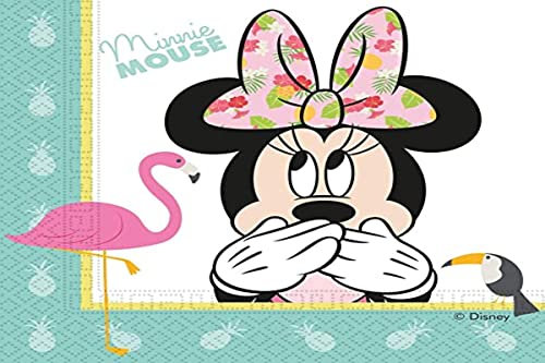 Procos Minnie Maus-Partyservietten Tropen-Motiv 20 Stück bunt 33x33cm Einheit