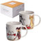 SPOTTED DOG GIFT COMPANY Mugs Set of 2 Coffee Tea Mugs, Ceramic Porcelain China Cups for Hot Drinks, Cats Dogs Animal Themed, Gifts for Dog Lovers and Cat Lovers Women Men - 350ml