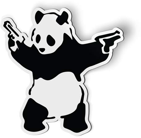 VinMea AK Wall Art Banksy Panda Bear - Magnet - Car Fridge Locker - 6-Inch