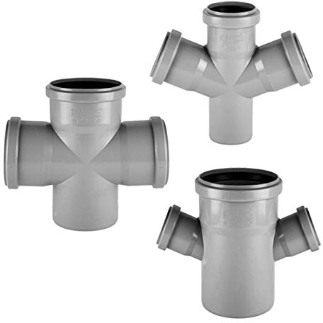 ABFLUSS ROHR SYSTEM HT (Hochtemperatur) > Doppelabzweig > passend zu Ostendorf Valsir Marley Airfit > DN 32 bis 160 WUNSCHGRÖSSE einfach auswählen >>> DN 75/75/75 Winkel 67 Grad