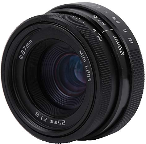Topiky 25mm F1.8 CCTV C Mount Objektiv,für für für,Kamera Weitwinkelobjektiv mit Kappe(Schwarz)