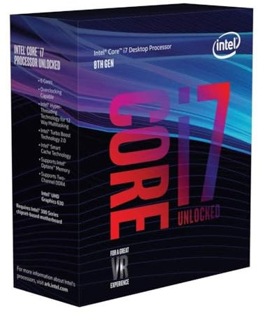Intel Core i7-8700K 8th Gen Intel Core i7 Processor, 3.7GHz, 12MB Smart Cache, PC, 14nm, 8GT/s (Renewed)