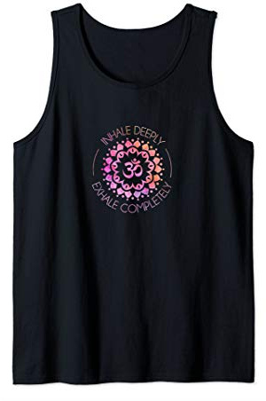 Damen Yoga Meditation Mandala Inhale Exhale Outfit Tank Top