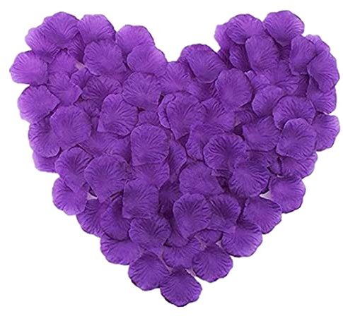 SHATCHI 500pcs Dark Purple Silk Rose Petals Mother’s Day Wedding Confetti Anniversary Table Decorations Christening Flowers Scatter