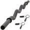 MAXXIVA® Curlstange 130 cmKrafttraining Zugstange schwarz Federverschluss Workout Kraftübungen Bodybuilding Fitness-Zubehör Gewichtheben