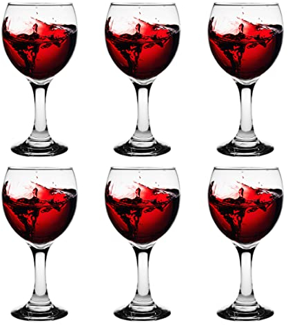 Glasmark Krosno Lot de 6 à, verre avec fond coloré, à blanc, à, design original, forme et style unique, parfait pour la maison, les restaurants