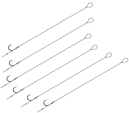 Wurmbaden 6 Method Feeder Haken Vorfach geflochten mit Spieß Gr. 6 | 12 cm