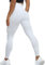 RIOJOY Scrunch Butt Leggings Damen High Waist Seamless Push Up Booty Leggins Hose für Sport Yoga Fitness Gym Workout, Weiß M