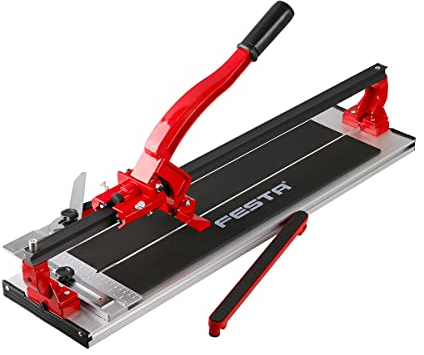 Fliesenschneider 1300 mm - Schneidemaschine für Pflaster und Verkleidungen - Direktes und diagonales Schneiden, Schneidrad aus Karbonstahl, Winkel bis 45 °, FESTA X 1300