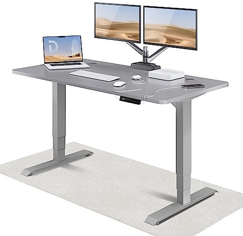 Desktronic HomePro Höhenverstellbarer Schreibtisch 160 × 80 cm – Elektrischer Schreibtisch Mit Zwei Elektrischen Motoren, Touchscreen-Steuerung und Integrierten USB-A- und USB-C-Ladeanschlüssen