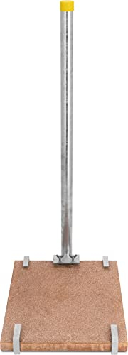 TechniSat Balkonständer 42 mm Rohr (für TECHNITENNE 60/70, mit Gehwegplatten Aufnahme für die stabile Befestigung Einer Satanlage, 100 cm Masthöhe) Silber