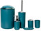 Icegrey Modern Design 6-teiliges Luxus-Badezimmerzubehör-Set Lotionflaschen, Zahnbürstenhalter, Zahnbecher, Seifenschale, Toilettenbürste, Mülleimer Dunkelgrün