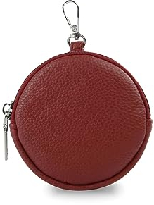 stylx Fashion You Want Damen Münzbörse aus echtes Leder, kleine Geldbörse mit Reißverschluss, Mini Portemonnaie Coin Pocket für Frauen Mädchen Kinder (rot)