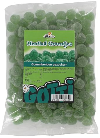 Rexim | Menthol-Hütchen | Fruchtgummi mit Mentholaroma | gezuckert | 625g
