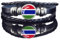 Armband Mit Gambia-Flagge – Nationales Schwarzes Seil,Mehrschichtiges Geflochtenes Lederarmband Für Männer Und Frauen,Verstellbares Armband Für Männer Und Frauen,Wildes Accessoire,Wie Abgebildet