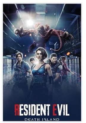 EYEZER Resident Evil Dead Island – Filmposter auf Leinwand, Poster, Wandkunst, Dekor, Bild, Gemälde für Wohnzimmer, Schlafzimmer, Dekoration, ungerahmt, 30 x 45 cm