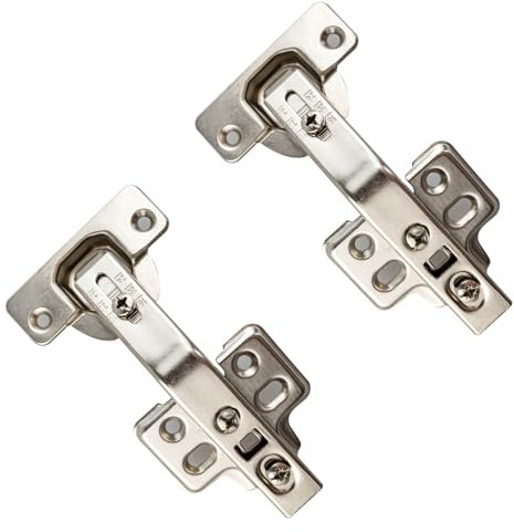 Bisagras de armario de cocina de 135 grados, 1 par/2 unidades de bisagras ocultas para armarios de cocina Lazy Susan, marco frontal de superposición completa, accesorios de gabinete de esquina ocultos