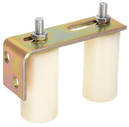QUARKZMAN Guide de Rouleau de Portail Coulissant 4 avec Rouleaux Réglables et Support en Forme de L pour Roues de Porte Coulissante Sur Rails en Acier en Angle et Rails Ronds 1 Ensemble